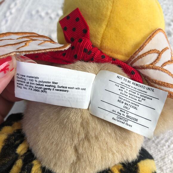 Vintage 1982 1993 Muffy VanderBear “Bee Keeper” Plush 8" With Hang Tag Kawaii - Picture 7 of 10